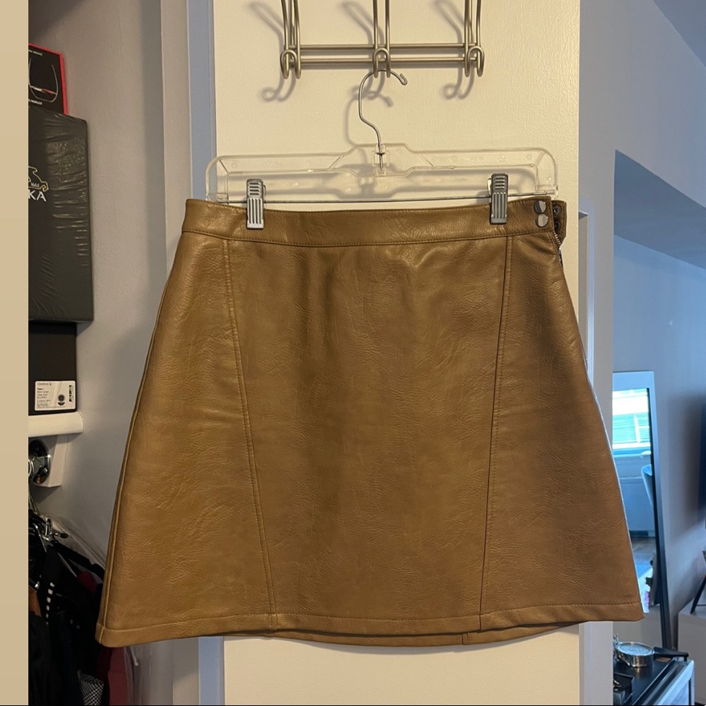 Zara brown faux letter skirt